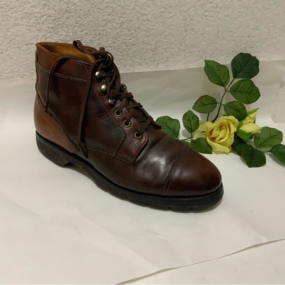 Allen Edmonds Oxford brown Ankle Lace Up Dress Boots Size 8.5 D - Picture 1 of 14
